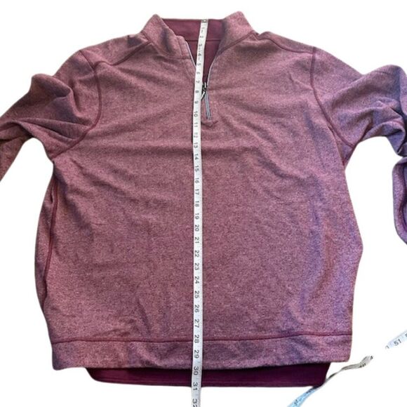 Tommy Bahama Reversible 1/4 Zip Top in Size XL Colors Purple Rose and Blush - Picture 6 of 8